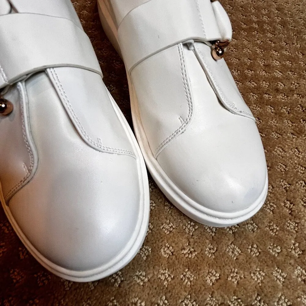 Blondo Pyper White Open Back Mule Leather Gym Shoes Sneakers Waterproof SZ 11 - Image 2