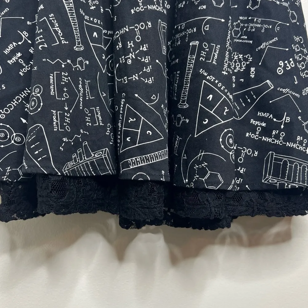 Hot Topic Science Chemistry Fit and Flare Dress Woman’s size Small Lace Up Back - Image 3