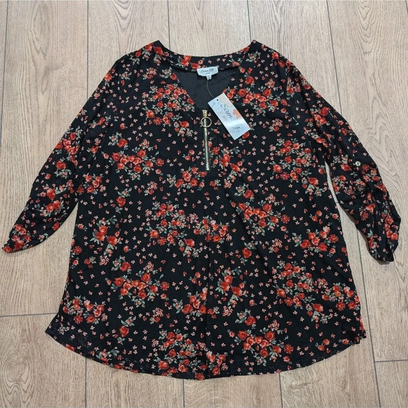 Siren Lily Lot 2 NWT Womens PLUS 1 1X Flowy Tops Shirts Tunic Blouses Work - Image 6