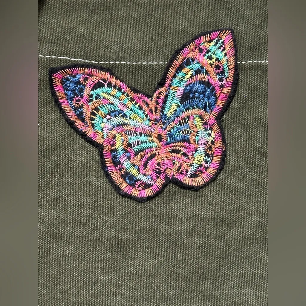 NWT Free People Been There Badge Tote Bag - One Size - Green - Image 8