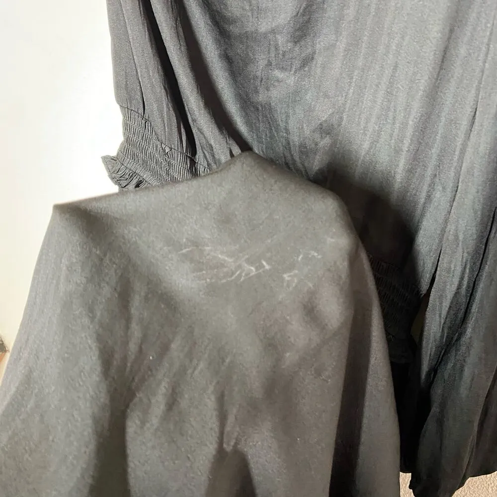 Grade & Gather Black Satin One Shoulder Midi Dress NWT Size Small - Image 11