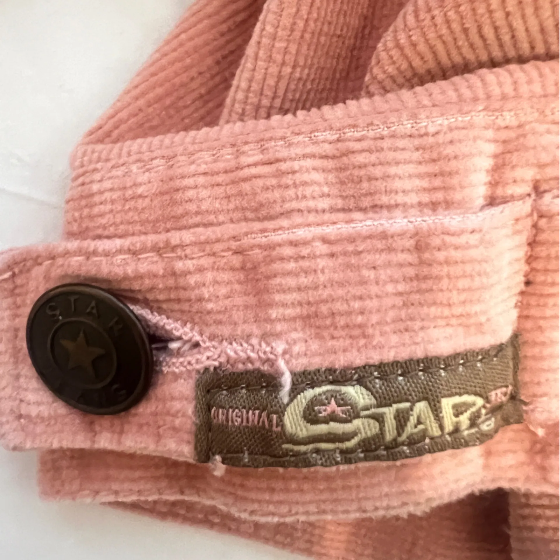 Star Jeans Soft Pink Cropped Denim Jacket with Classic Design Size XL - Image 5