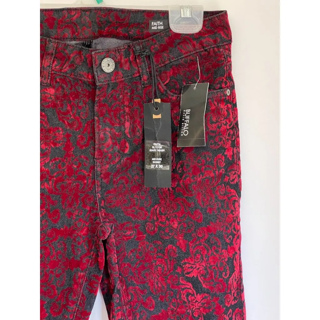 Buffalo David Bitton Stretch Skinny Deluxe Velvet Denim Jeans Size 27 - Image 3