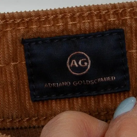 AG Adriano Goldschmied Womens The Nolan Relaxed Slim Corduroy Pants 27R Tan - Image 6