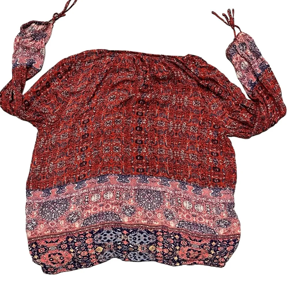 Lucky Brand Long Sleeve Peasant Top size Medium - Image 6