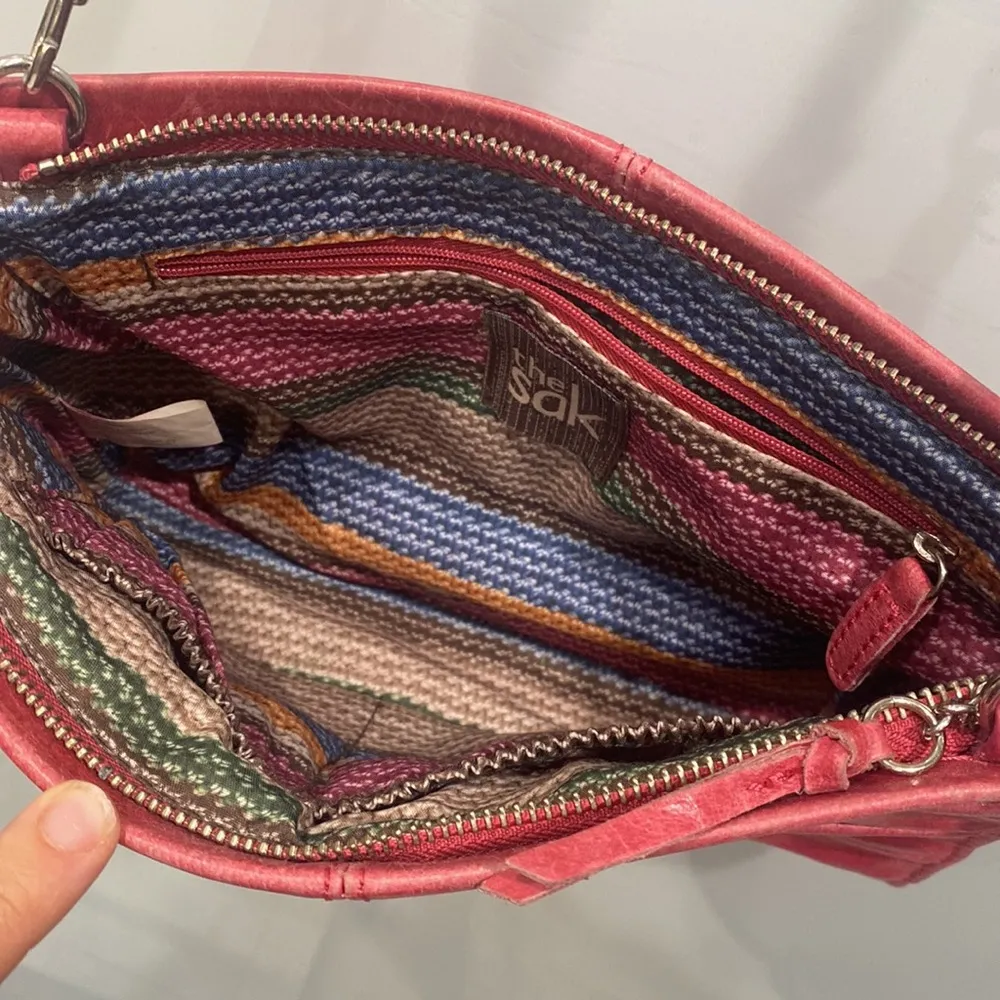 The Sak Red Blush Women's Adjustable Crossbody Purse Bag - Image 6