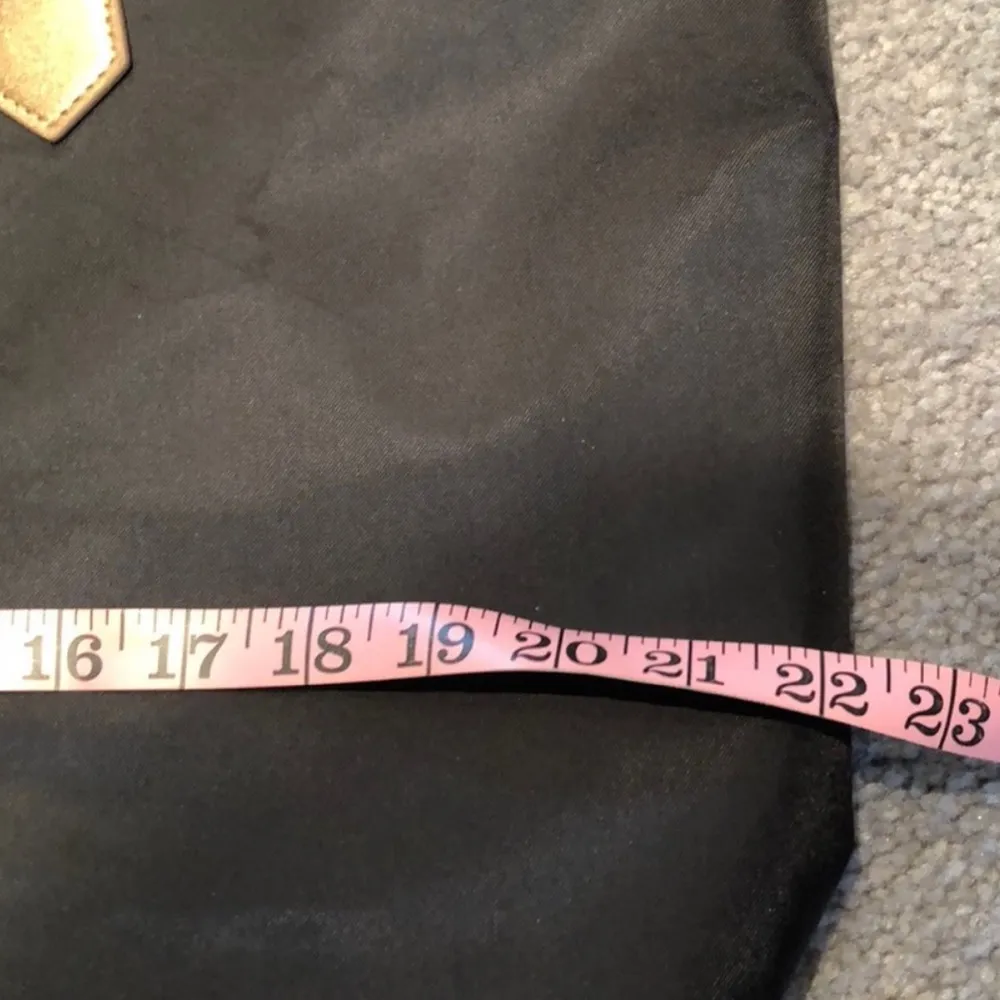 Black & Rose Gold Zippered Tote Bag - Image 8