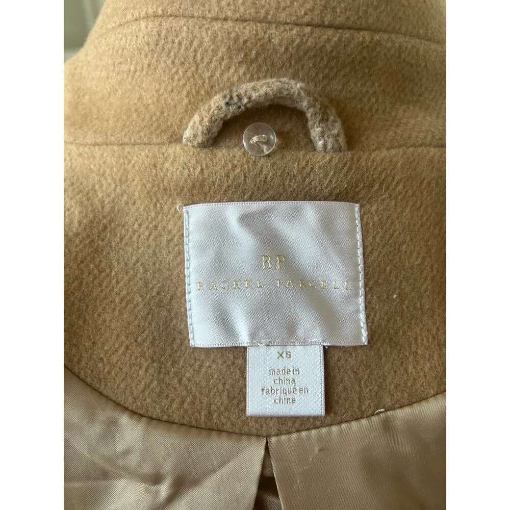 Rachel Parcell Tan Plaid Double Breasted Cropped Peacoat - Image 7