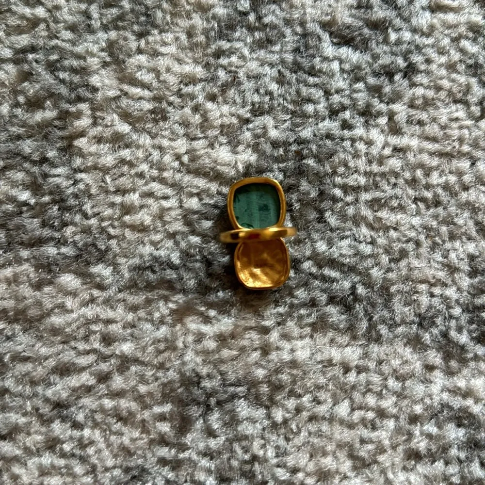 Harlow Gold Malachite Stone Ring - Image 2
