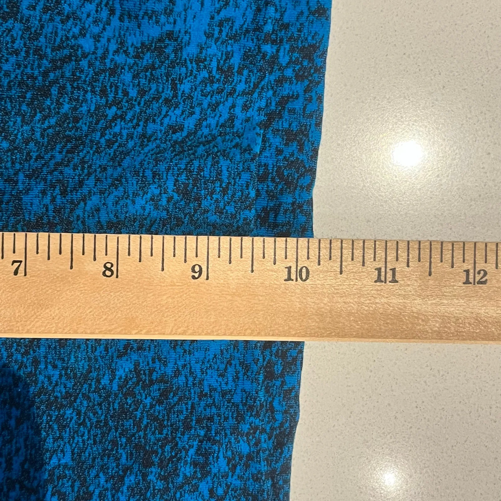 Lululemon Women 6 Wunder Under Legging Luon Spray Jacquard Shocking Blue Black‎ - Image 5