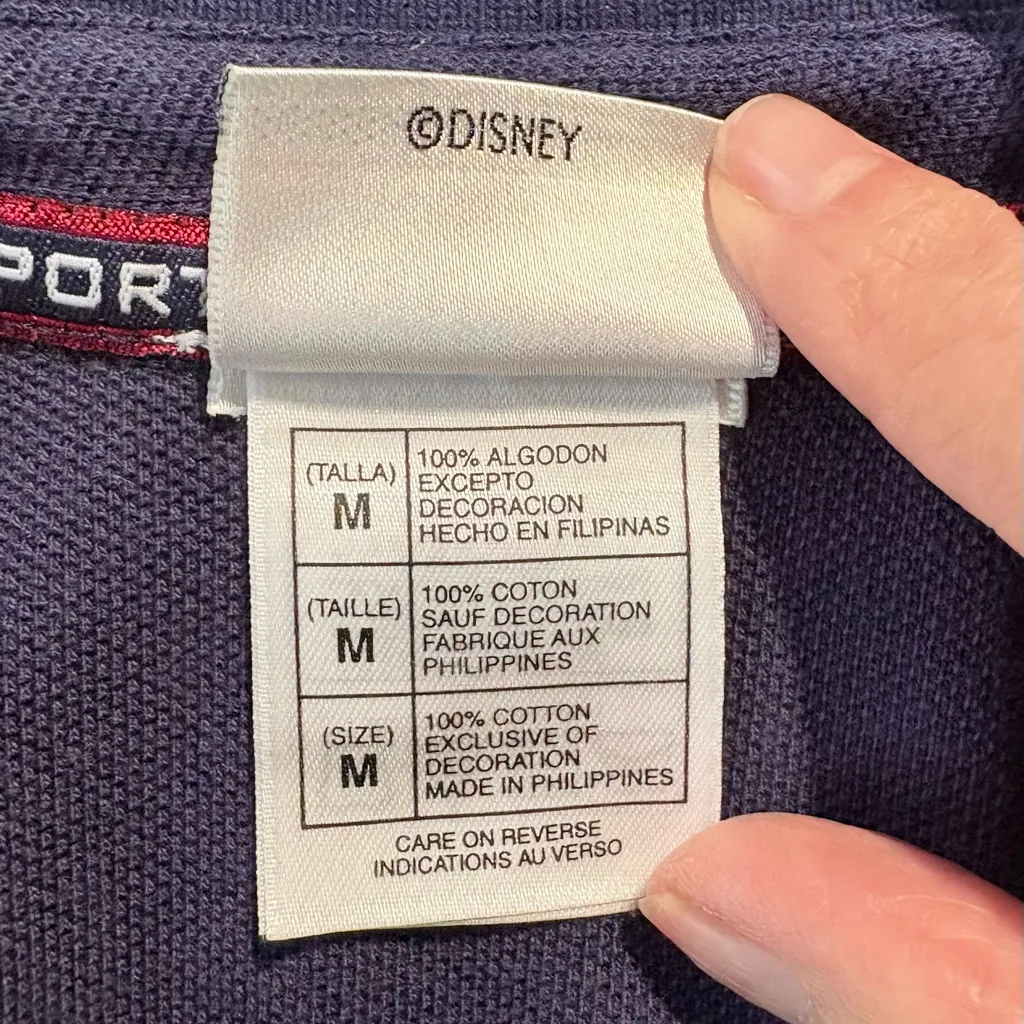 Vintage Y2K Disney Store Mickey Salutes The Flag Embroidered Polo Dress Sz M 💛 - Image 10