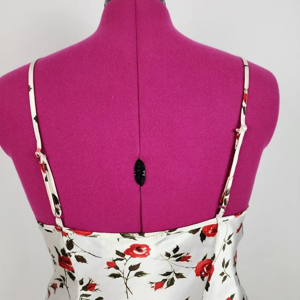 Kathy Ireland Intimates Floral Sleep Shirt Romantic Nightgown Camisole Roses M - Image 7