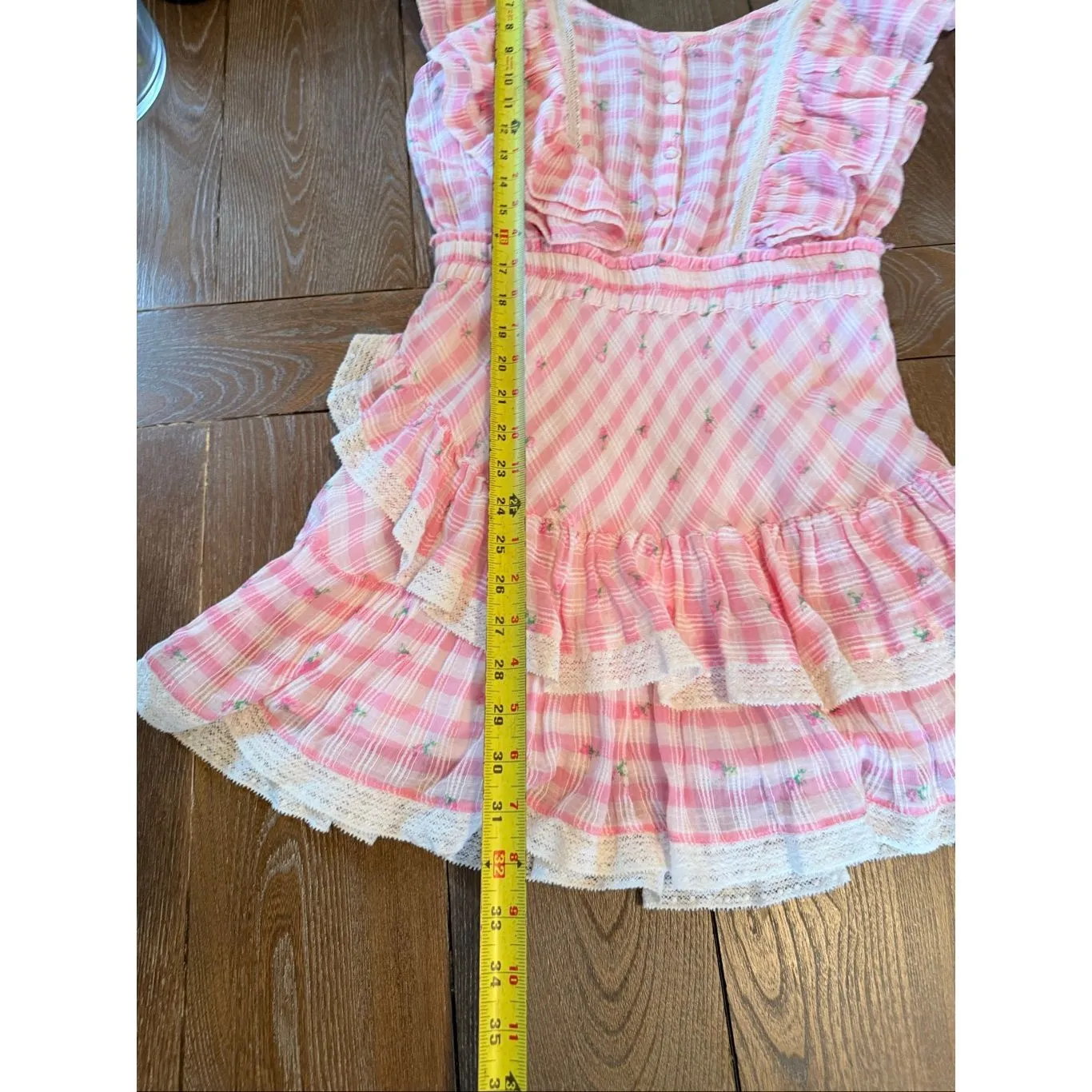 LoveShackFancy Leon Dress in Pink Pop Rock Size Small - Image 9