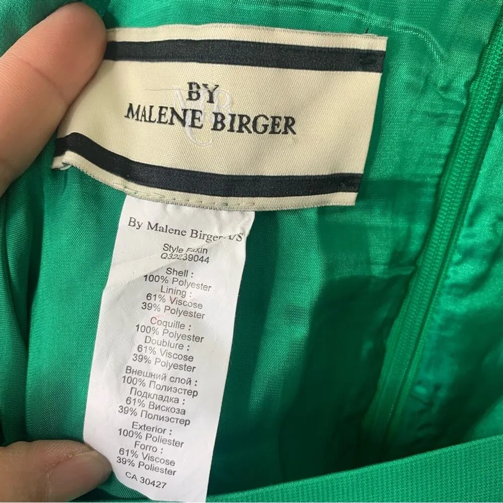 By Malene Birger holiday green‎ drape ruched high low dress size 38 lagenlook Green - Image 6