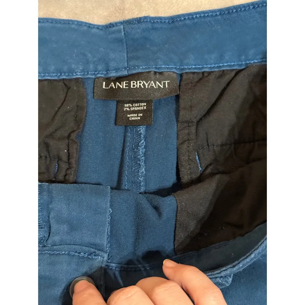 Lane Bryant Blue Bright Navy Shorts Size 18 Pockets 5” Causal Spring‎ Summer - Image 3