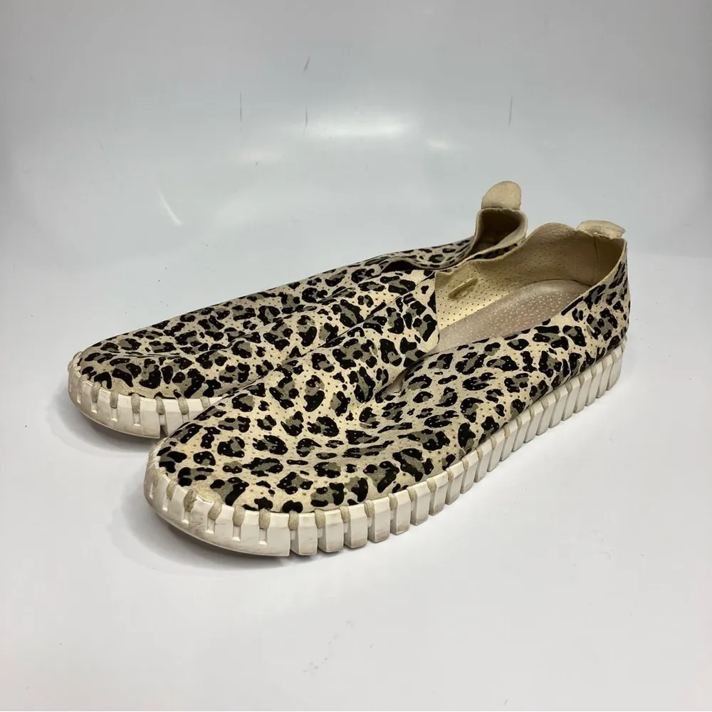 Ilse Jacobsen tulip flats leopard print size‎ 41 Tan Size 10.5 - Image 5