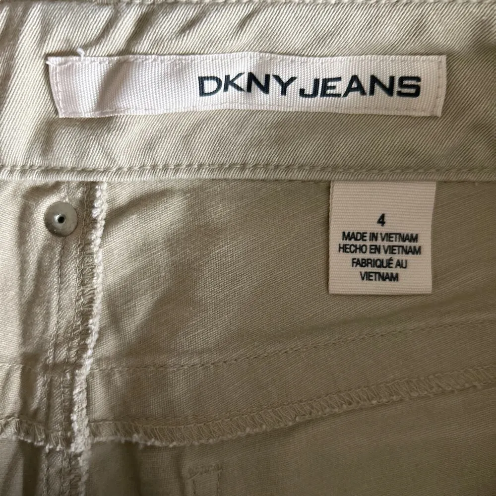 DKNY Womens Tan Stretch Capri Size 4 - Image 6