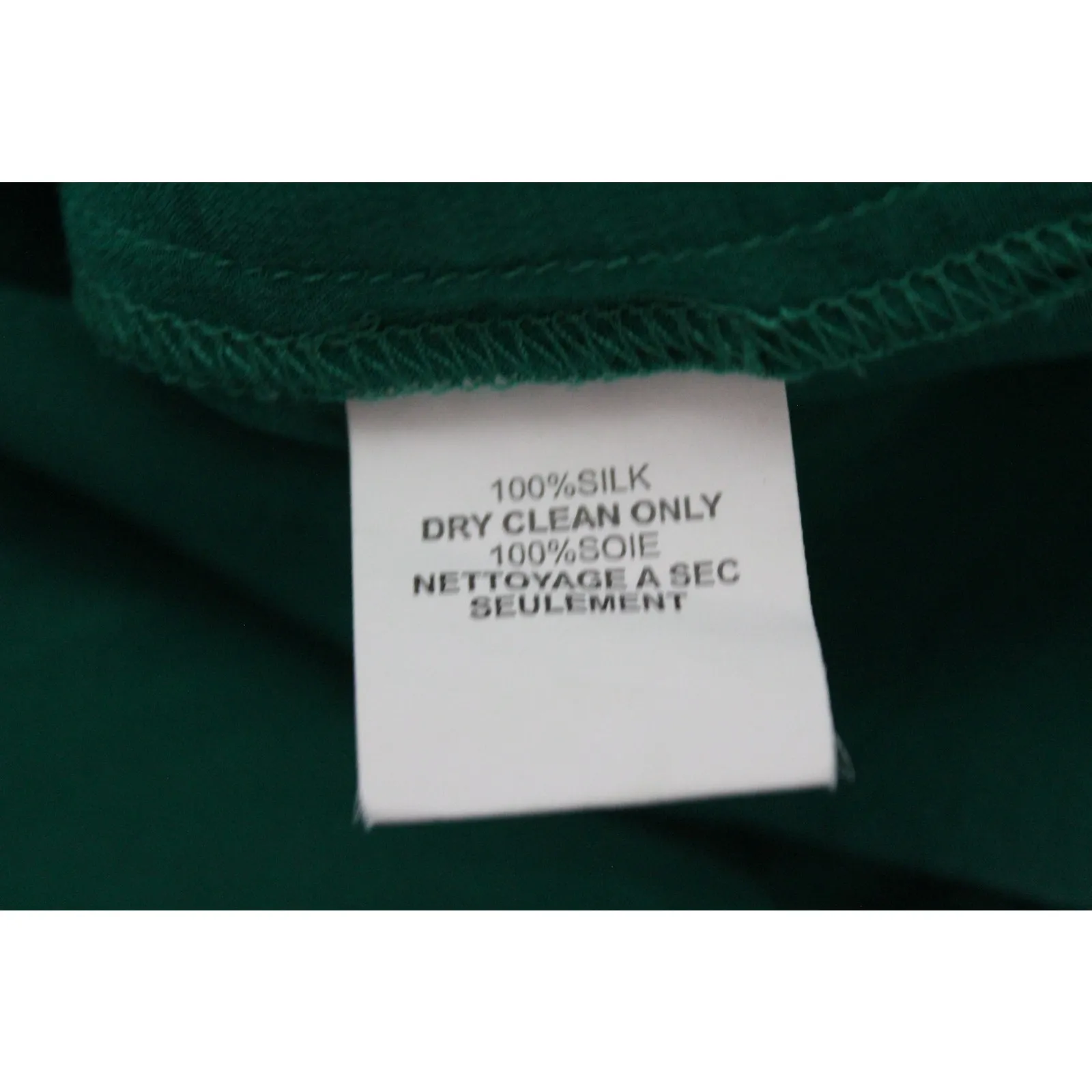 Trina‎ Turk Silk Shirt Womens Colorblock Button Down Collar Shirt Green Size M - Image 3