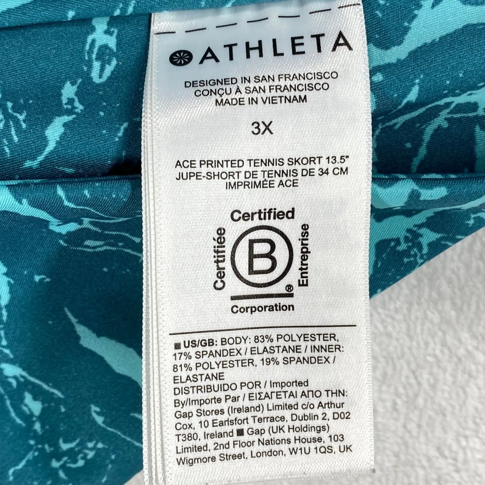 Athleta Ace Printed Tennis Skort 3X Plus Size‎ Athletic Golf Activewear - Image 8