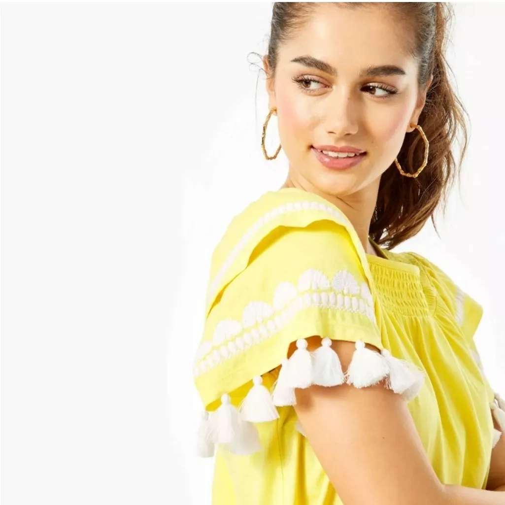 Lilly Pulitzer Nailah Top in Lilly’s Lemon NWT $98 Retail - Image 3