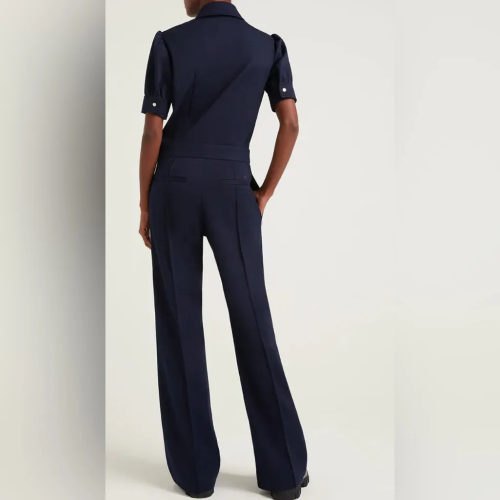 Lacoste x Goop Two-Ply Piqué Jumpsuit in Marine - Image 5
