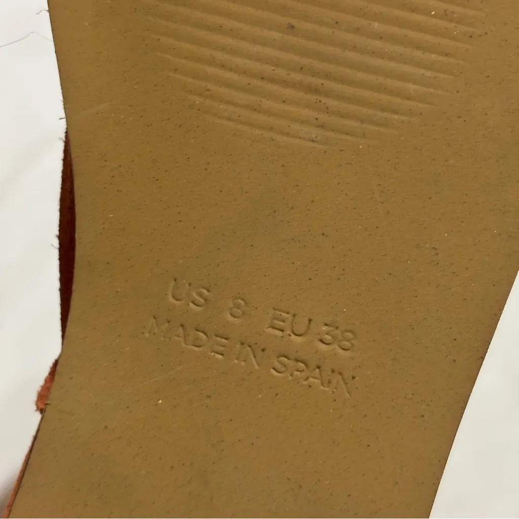 Anthropologie Klub Nico Women’s Georgette Scalloped Flats Orange Suede size 8 - Image 7