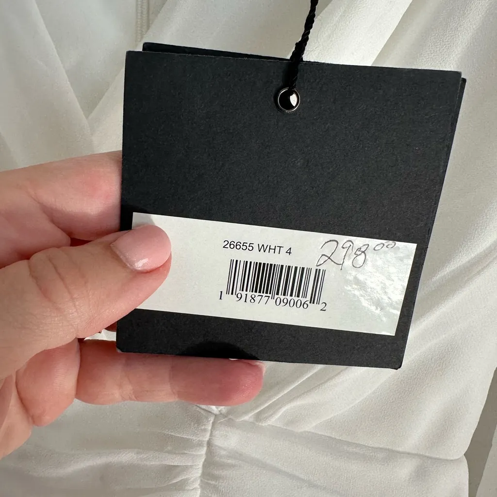 Ieena for Mac Duggal Long Blouson Sleeve Ruched‎ Chiffon Cocktail Dress- NWT - Image 6