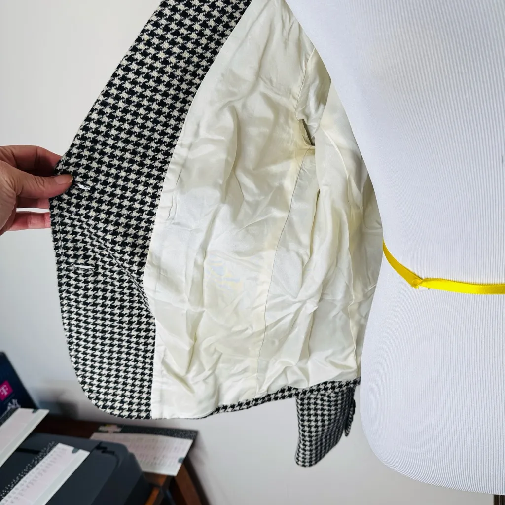 J. Crew Factory Houndstooth Wool School Boy Blazer - Image 8