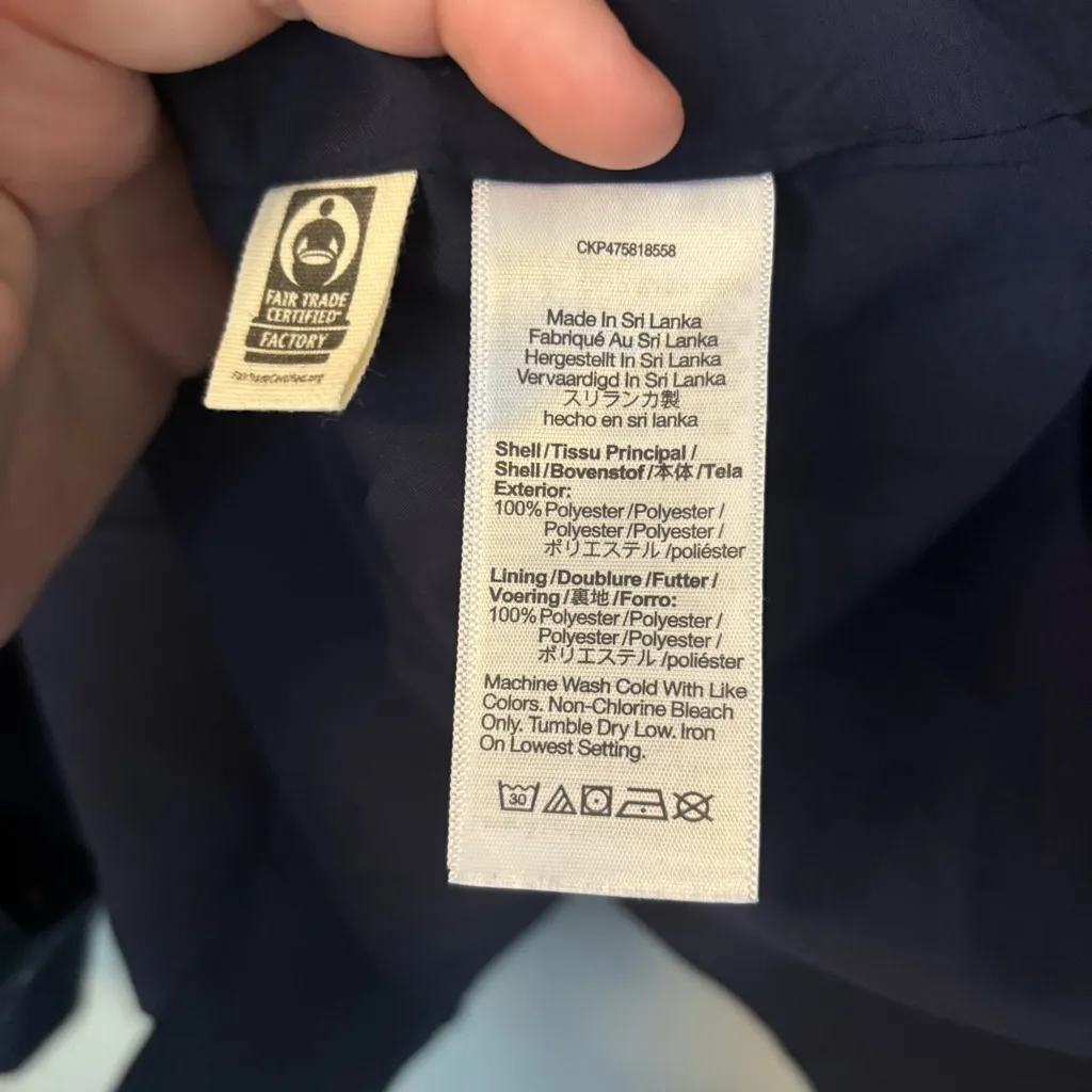 Madewell Women's‎ The Dorset Crop Blazer in Easygoing Crepe Navy Blue Sz Medium - Image 14