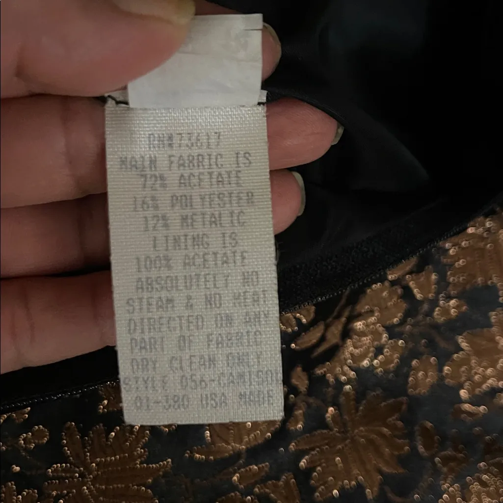 Karen Millen vintage 1990s floral crop top with beaded fringe Size 14 - Image 11