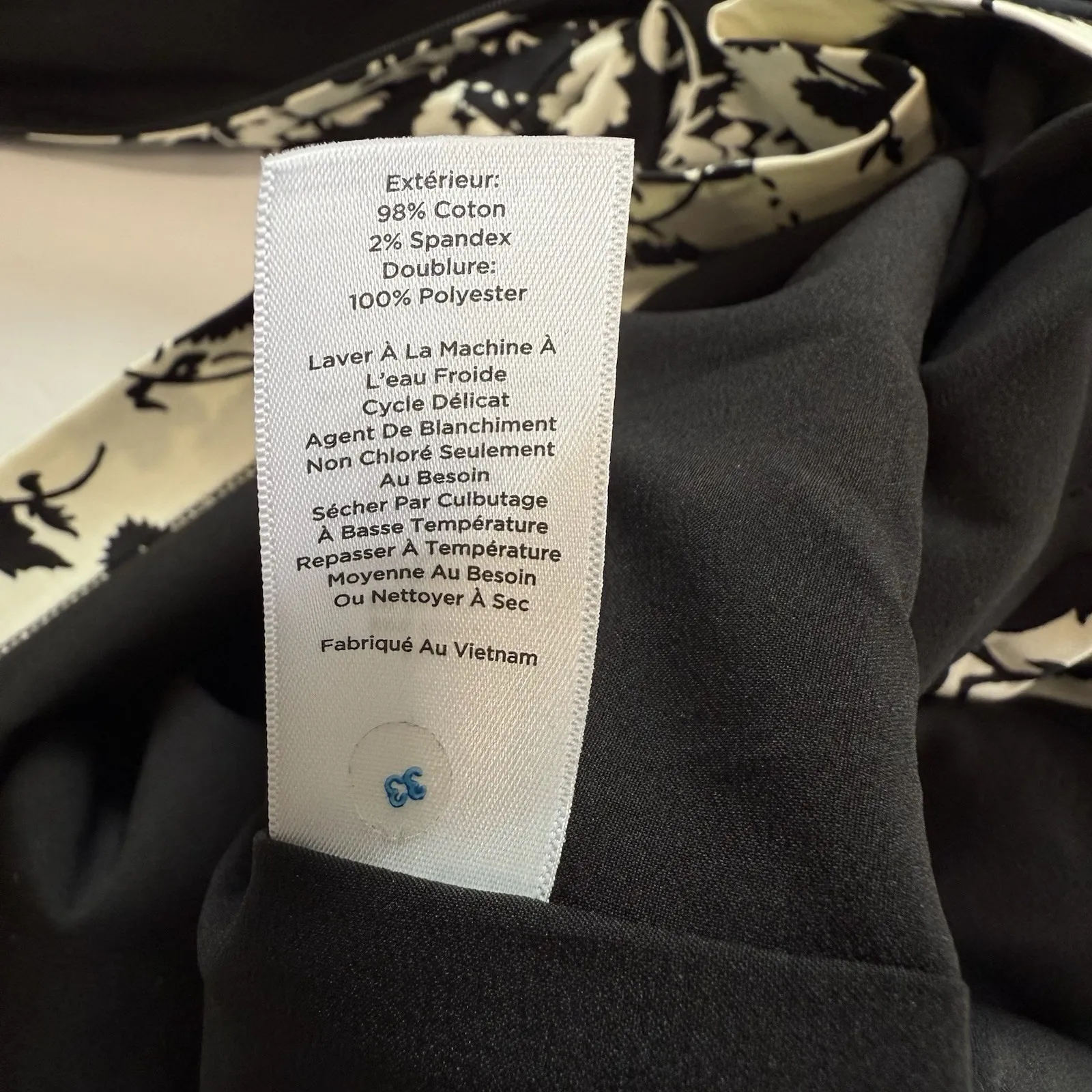 Talbots Black Ivory Floral Boat Neck Stretch Sheath‎ Dress Size 12 - Image 10