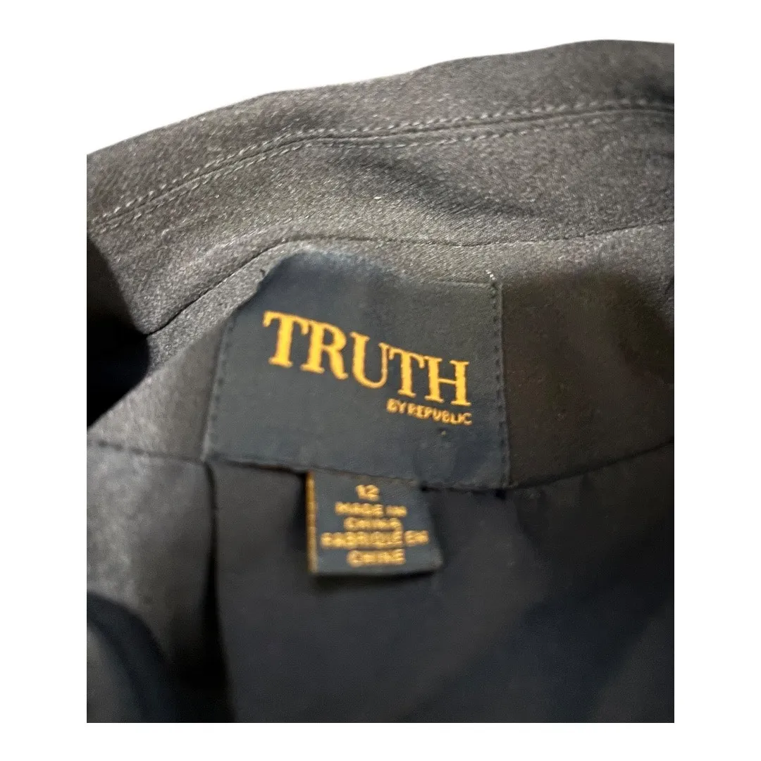 Truth by Republic Black Blazer Size 12 - Image 4
