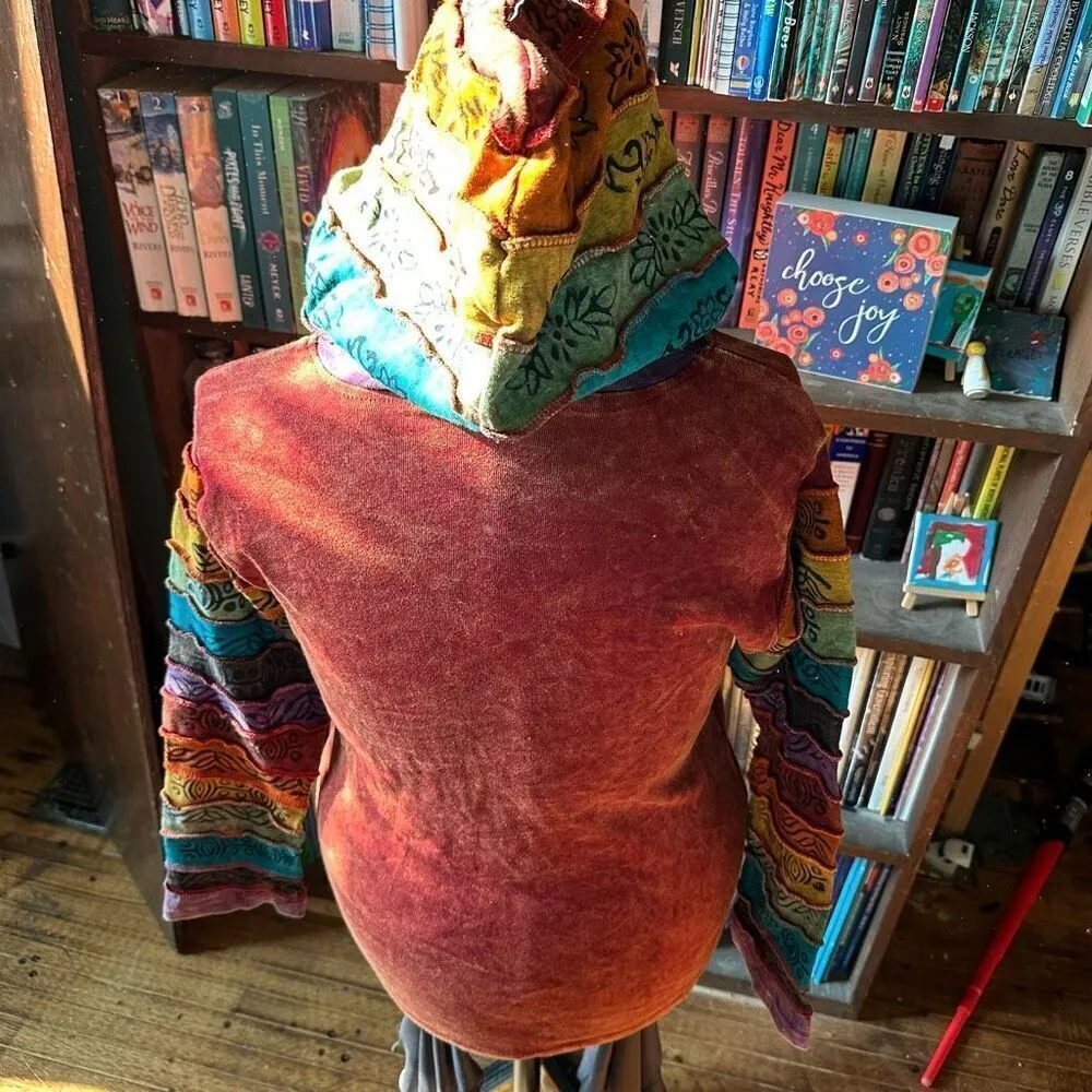 Greater Good Network rainbow vintage Y2K boho hippy jacket Purple - Image 2