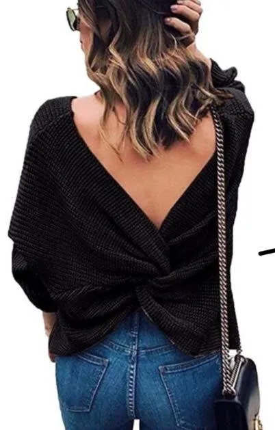 NWT Black Knotted Sweater - Image 2