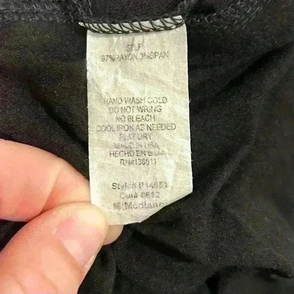 PS Kate Black Short Sleeve Top Colorful Tassel Round Neck Rayon Shirt Size M Size M - Image 3