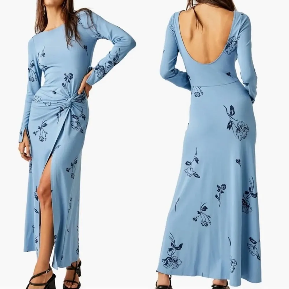 FREE PEOPLE Blue Love & Be Loved Midi Dress S - Image 2