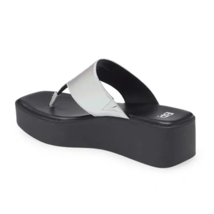 Silver Iridescent Platform Sandals‎ - Image 3