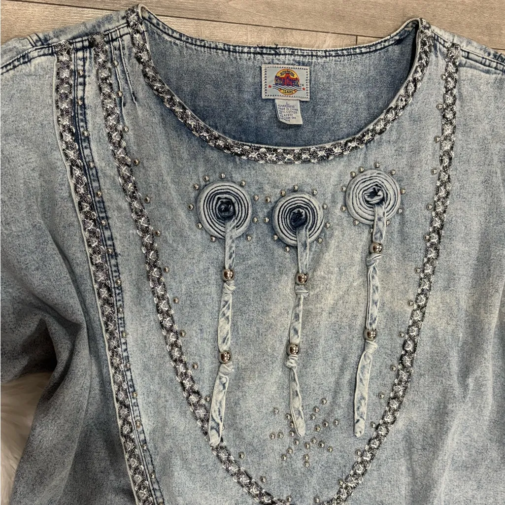Blue Creek Jeans Vintage Denim Tunic with Embellishments Size L Size L - Image 3