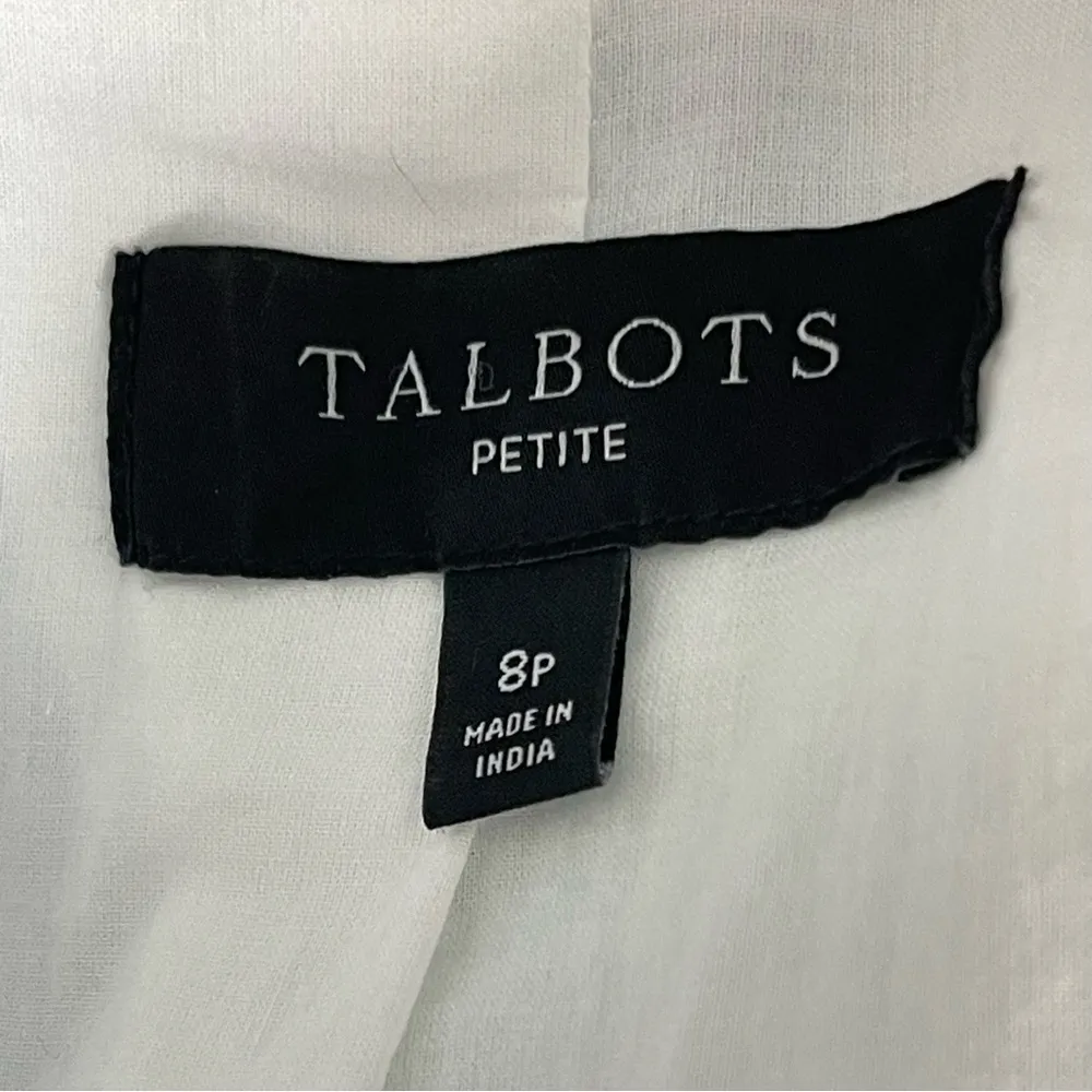 Talbots Patchwork Striped Seersucker Casual Blazer Women’s Size 8P Pink White - Image 9