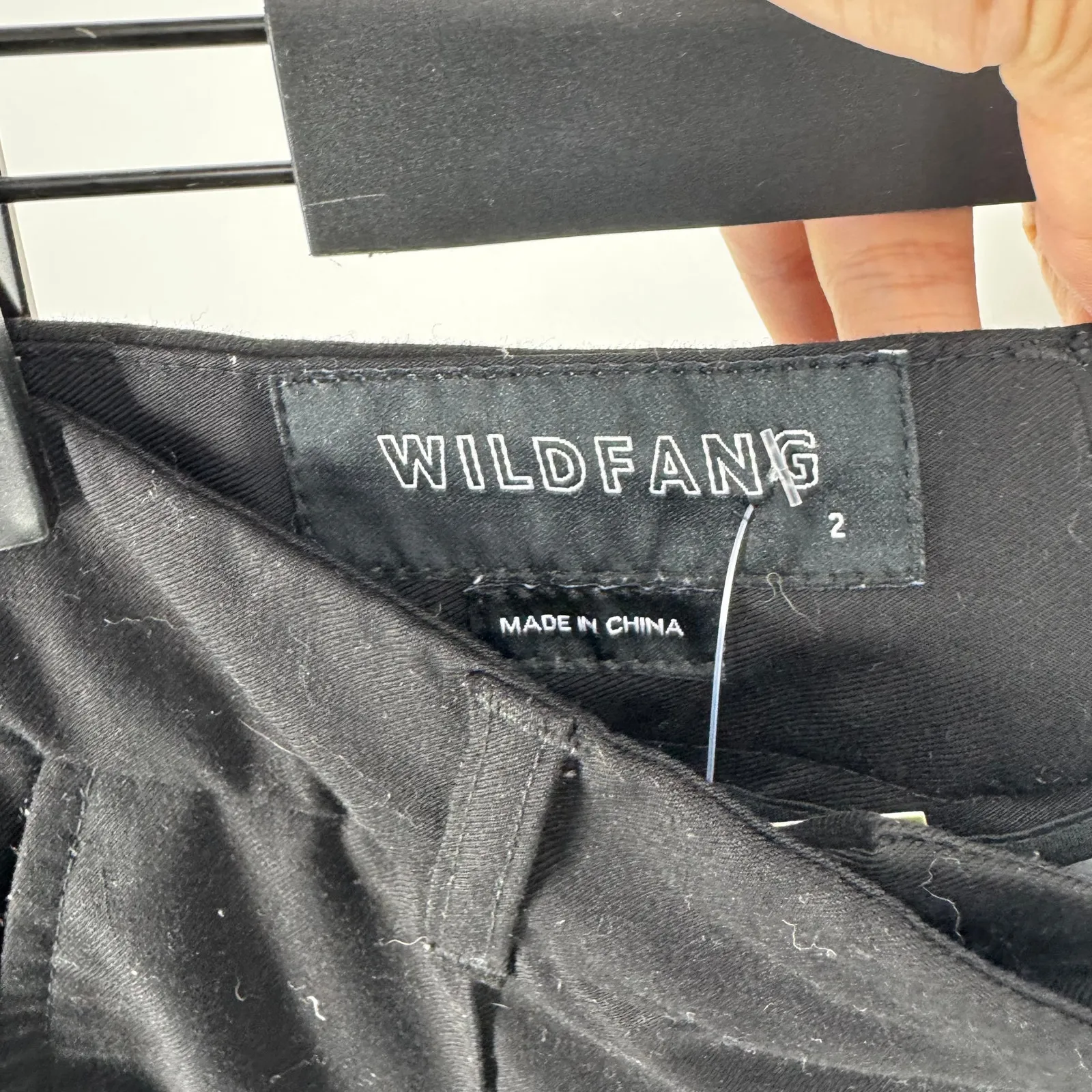 Wildfang Black Wide Leg High Rise Trousers Size 2 - Image 3