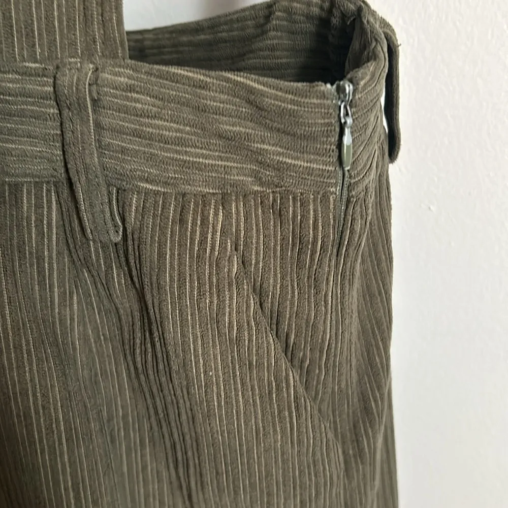 Cider  Corduroy Adjustable Button Strap Casual Relaxed Backless Overalls - Image 5