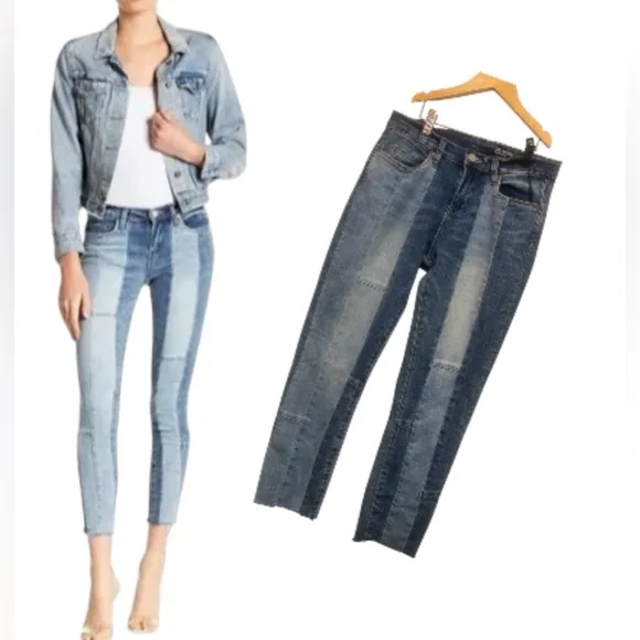 Blank NYC The READE Crop Patchwork  Jeans - Image 2