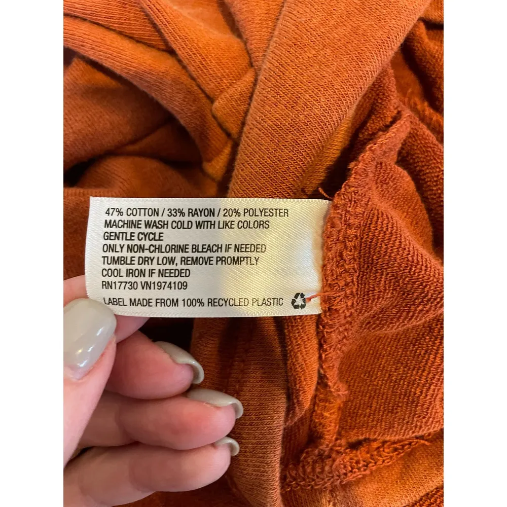 Wild Fable womens rust color sweatshirt tiered dress knee length size M - Image 9