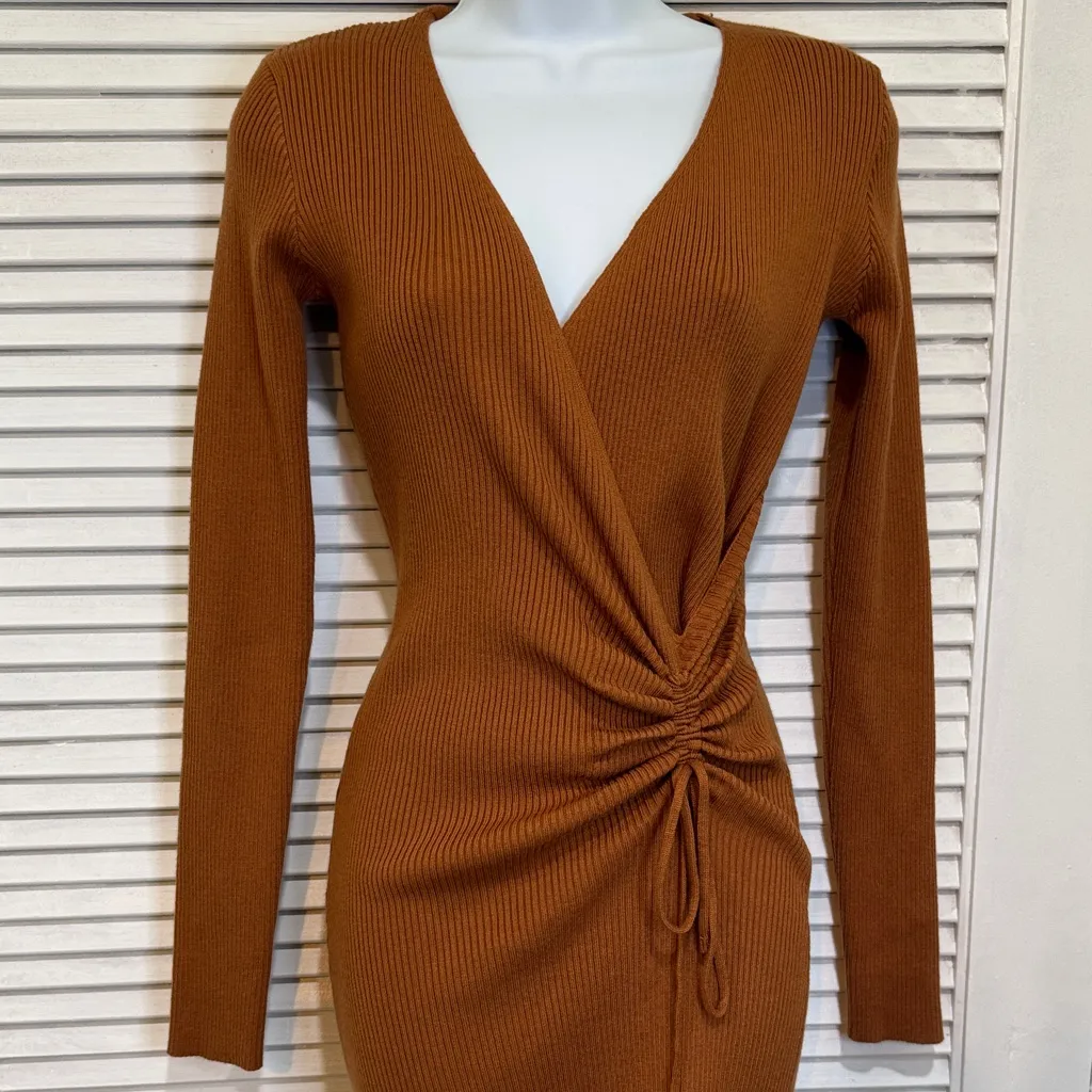 Flying Tomato Rust Long Sleeve Dress - Image 4