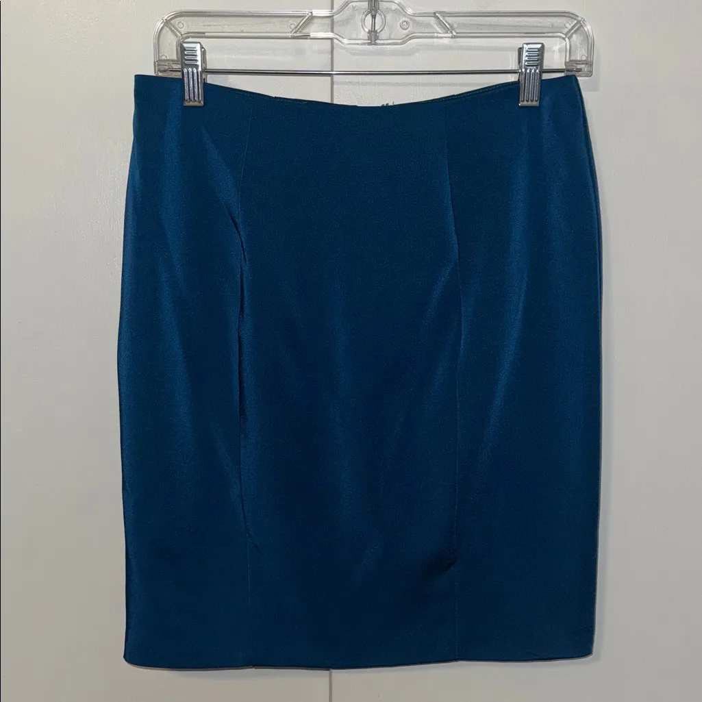 Dave & Johnny Skirt SET Ruffle Cropped Top & Pencil Skirt Teal Blue Women’s 5/6 - Image 7