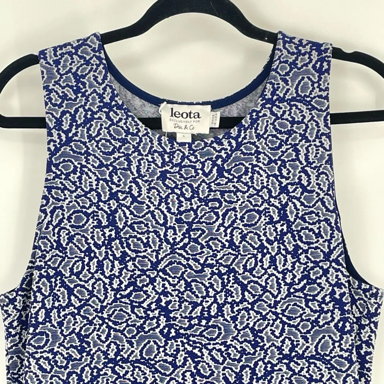 Leota for Dia & Co Women's Blue Floral Sleeveless A-Line Dress Size 1L‎ (XL) - Image 6