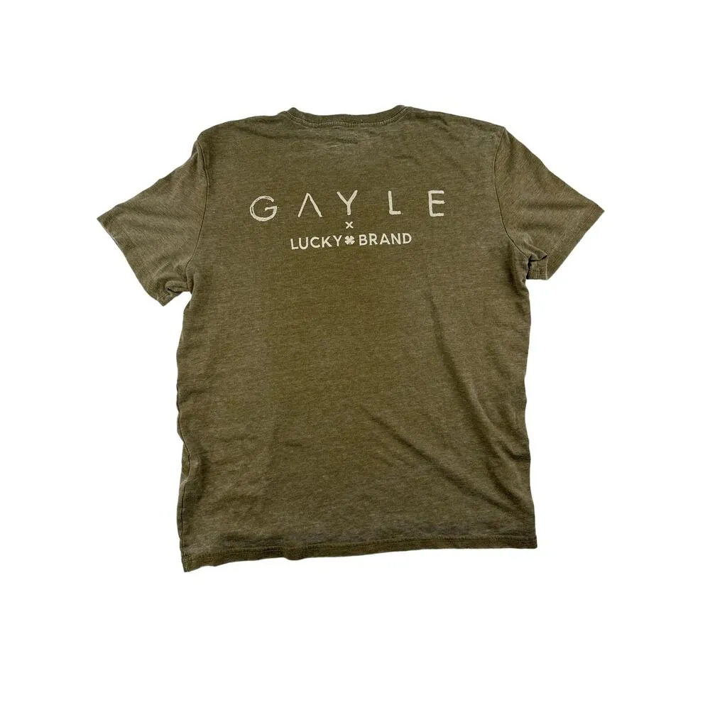 Lucky Brand - Gayle Four Leaf Clover Venice Burnout Tee in Brown - Image 3