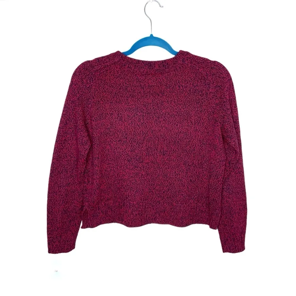 Divided by H&M Marled Knit Red Maroon Moderately Cropped Sweater - Image 3