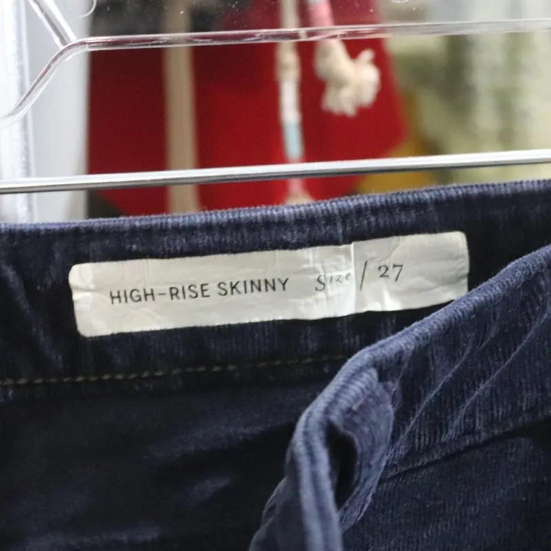 Pilcro Blue High Rise Skinny Corduroy Jeans Sz 27 - Image 8