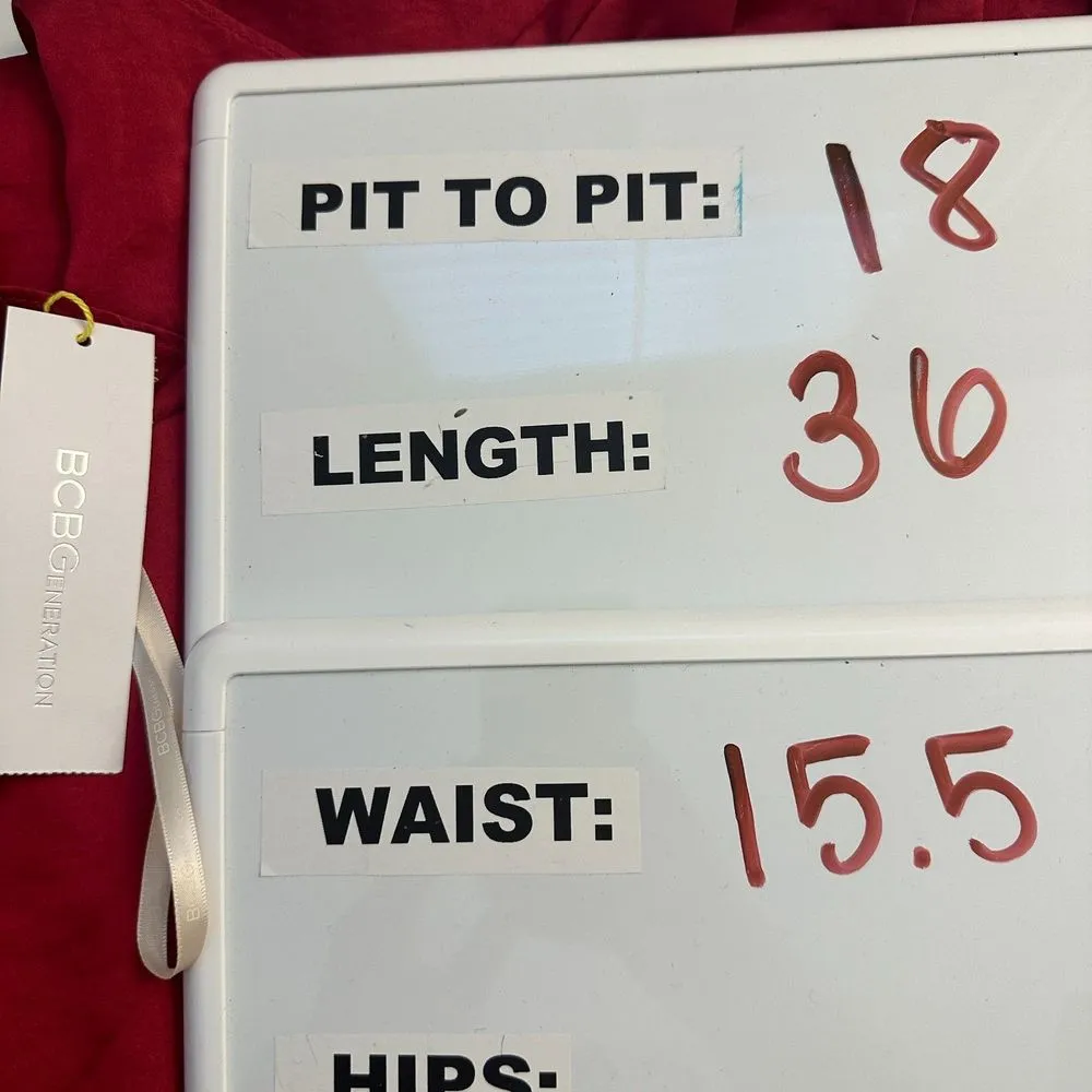 BCBGeneration One-Shoulder Dress in Red Berry Size 10 NEW with Tags - Image 2